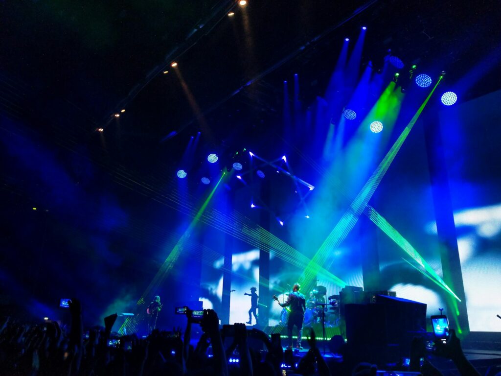 concert lighting setup by huview productions.