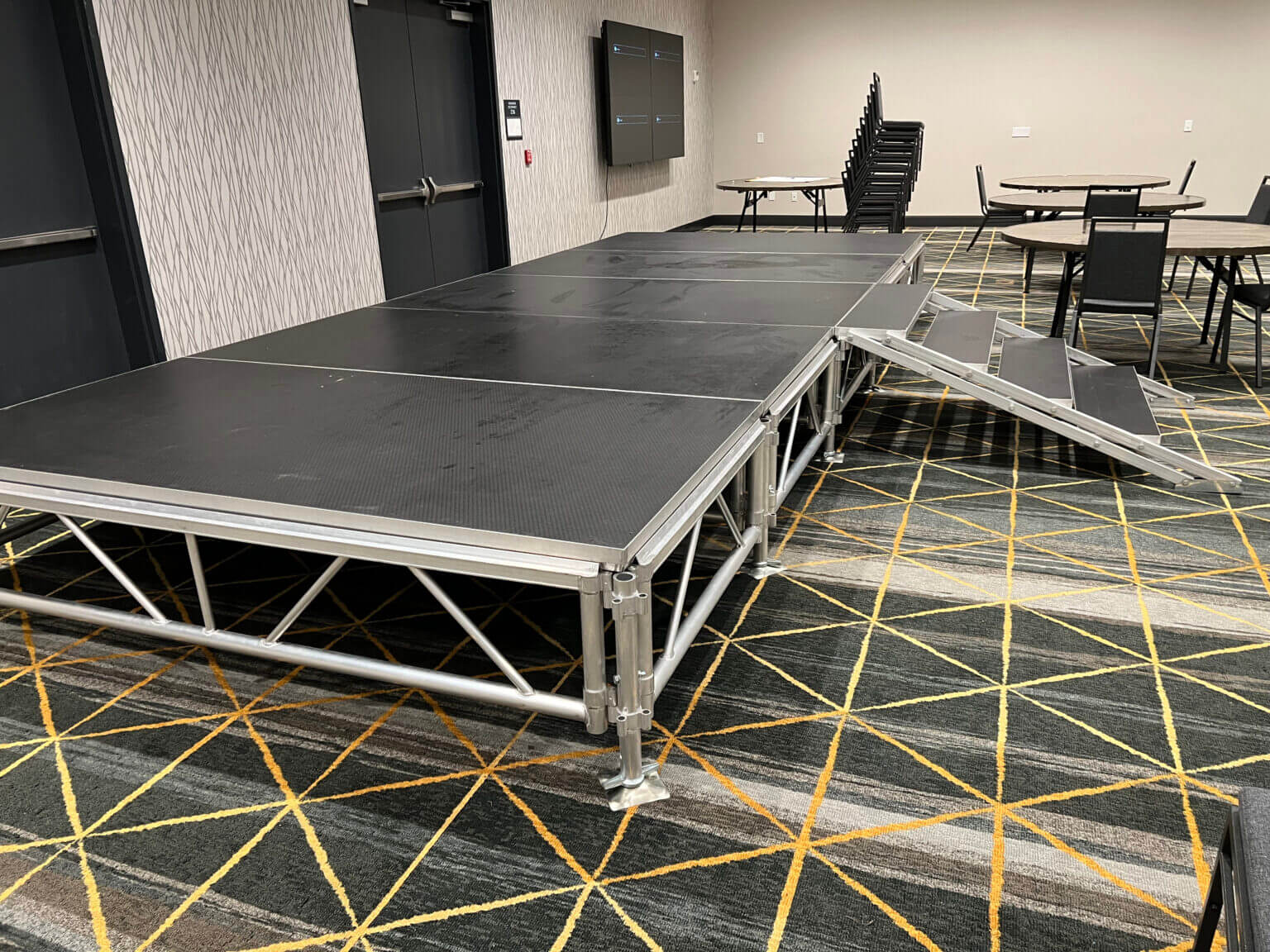 staging service setup in progress by Huview Production