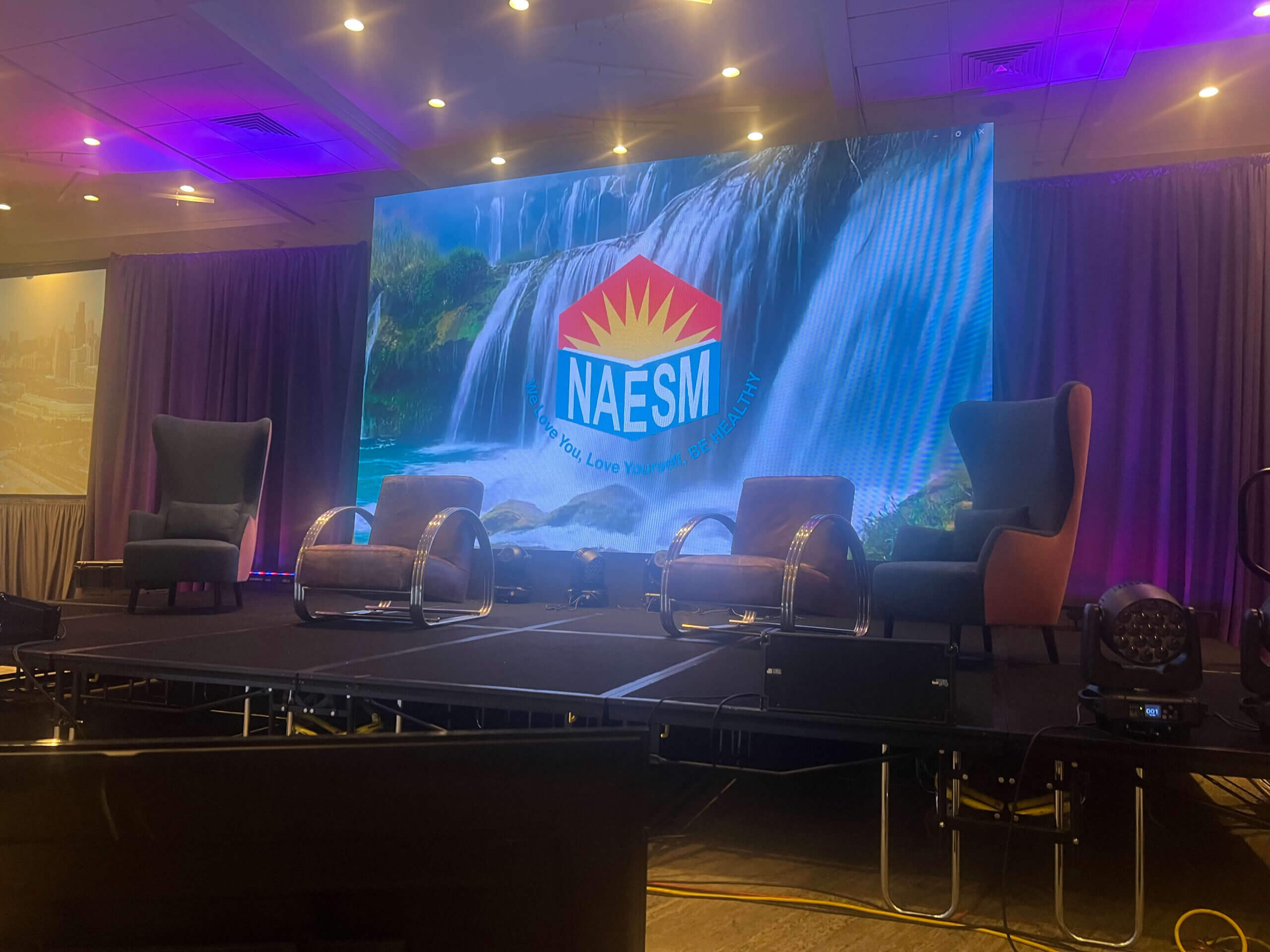 corporate event stage setup by Huview Productions