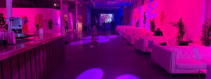AV equipment setup for corporate conferences