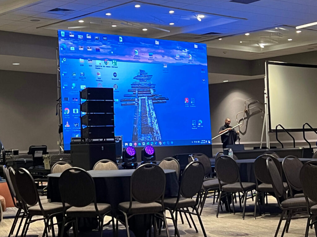 lighting design for corporate events in Atlanta