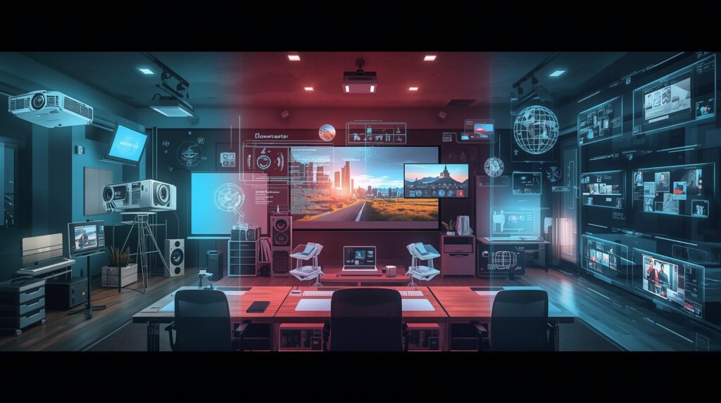 immersive audio visual technology setup for classrooms, corporate offices, and entertainment venues in 2026